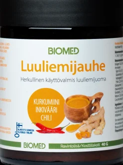 Biomed maustettu poron luuliemijauhe kurkumiini-inkivääri-chili 40 g