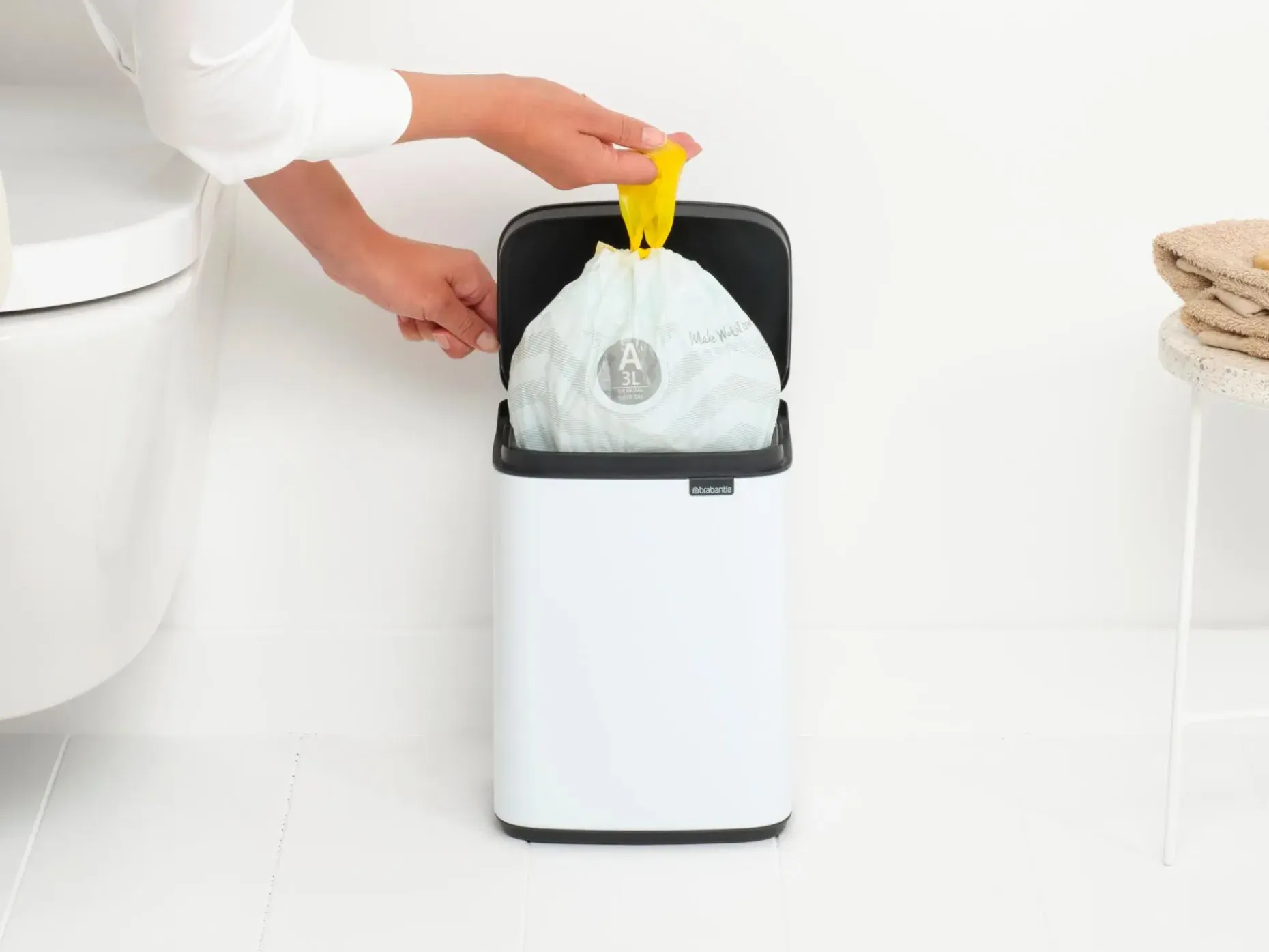 Brabantia Bo roska-astia 4L white