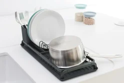 Brabantia kompakti astiankuivausteline dark grey