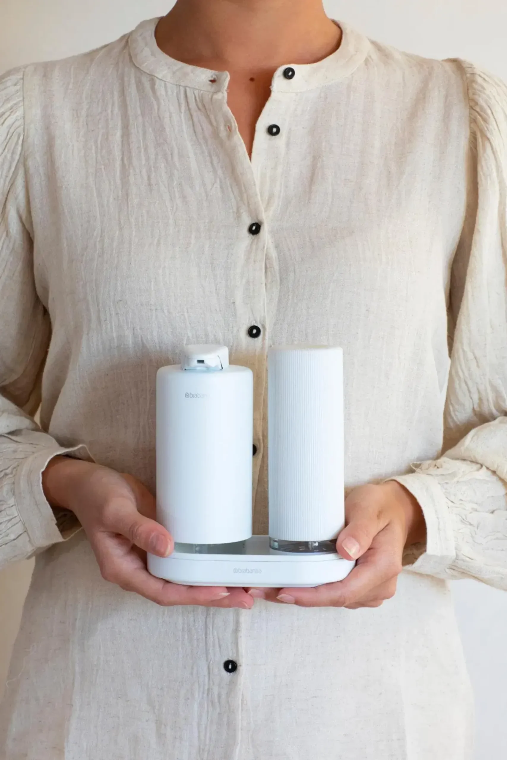 Brabantia SinkStyle saippua-annostelijasetti mineral fresh white