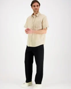 Calvin Klein Jeans Linen cotton s/s shirt kauluspaita