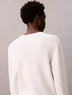 Calvin Klein Ls txtr cttn crwnk s neule