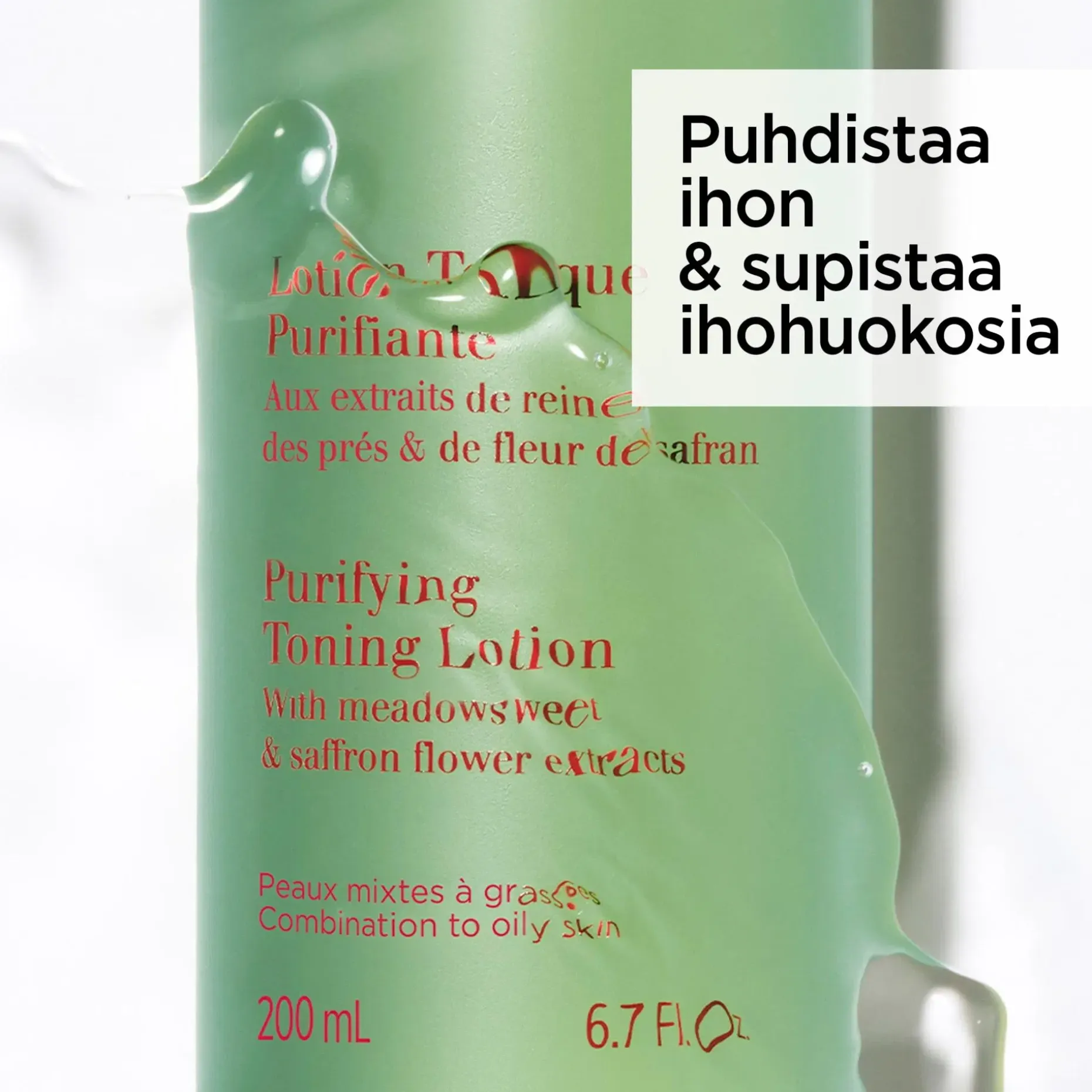 Clarins Purifying Toning Lotion puhdistava kasvovesi täyttöpakkaus 400 ml