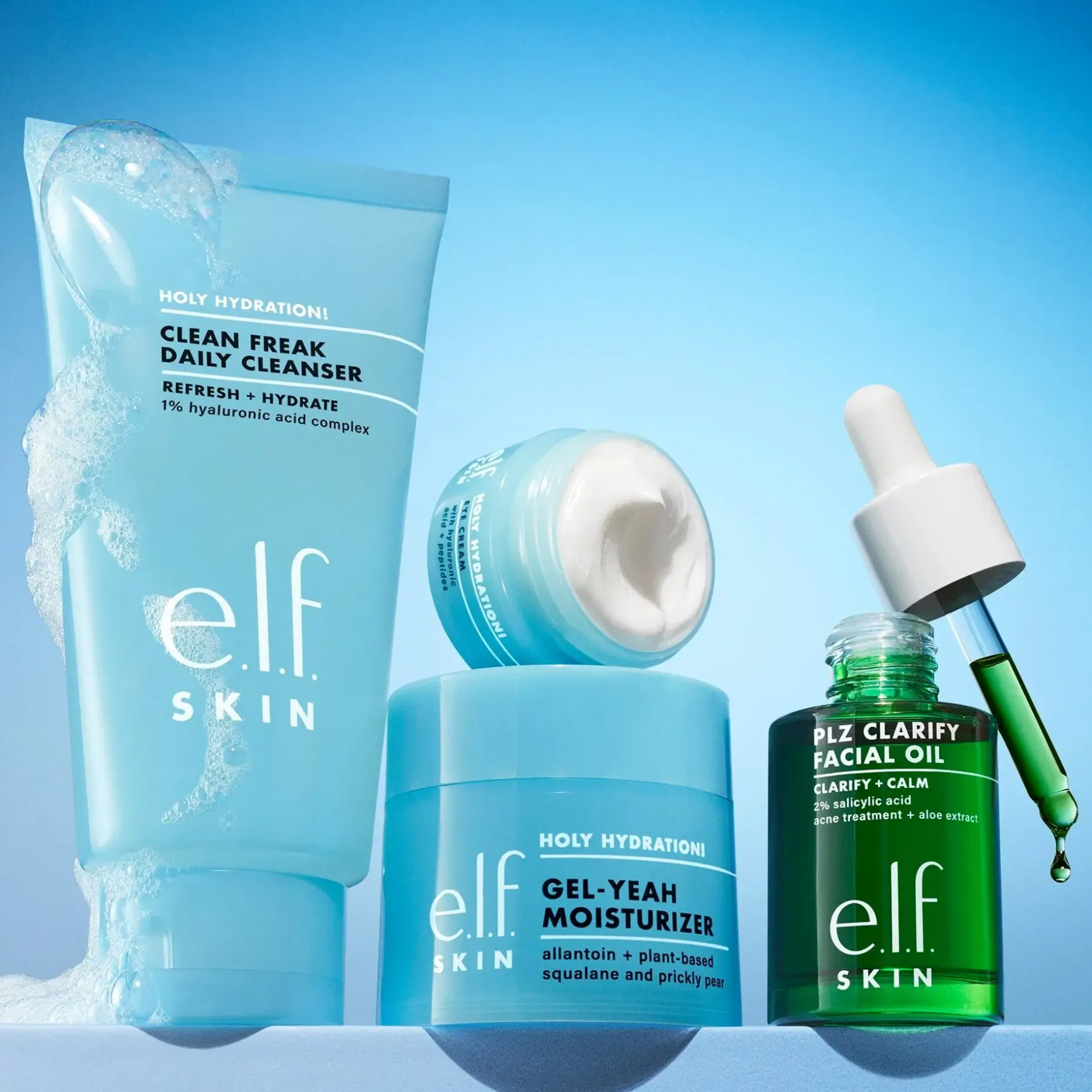 e.l.f. Holy Hydration! Clean Freak Daily Cleanser -puhdistustuote 162 ml