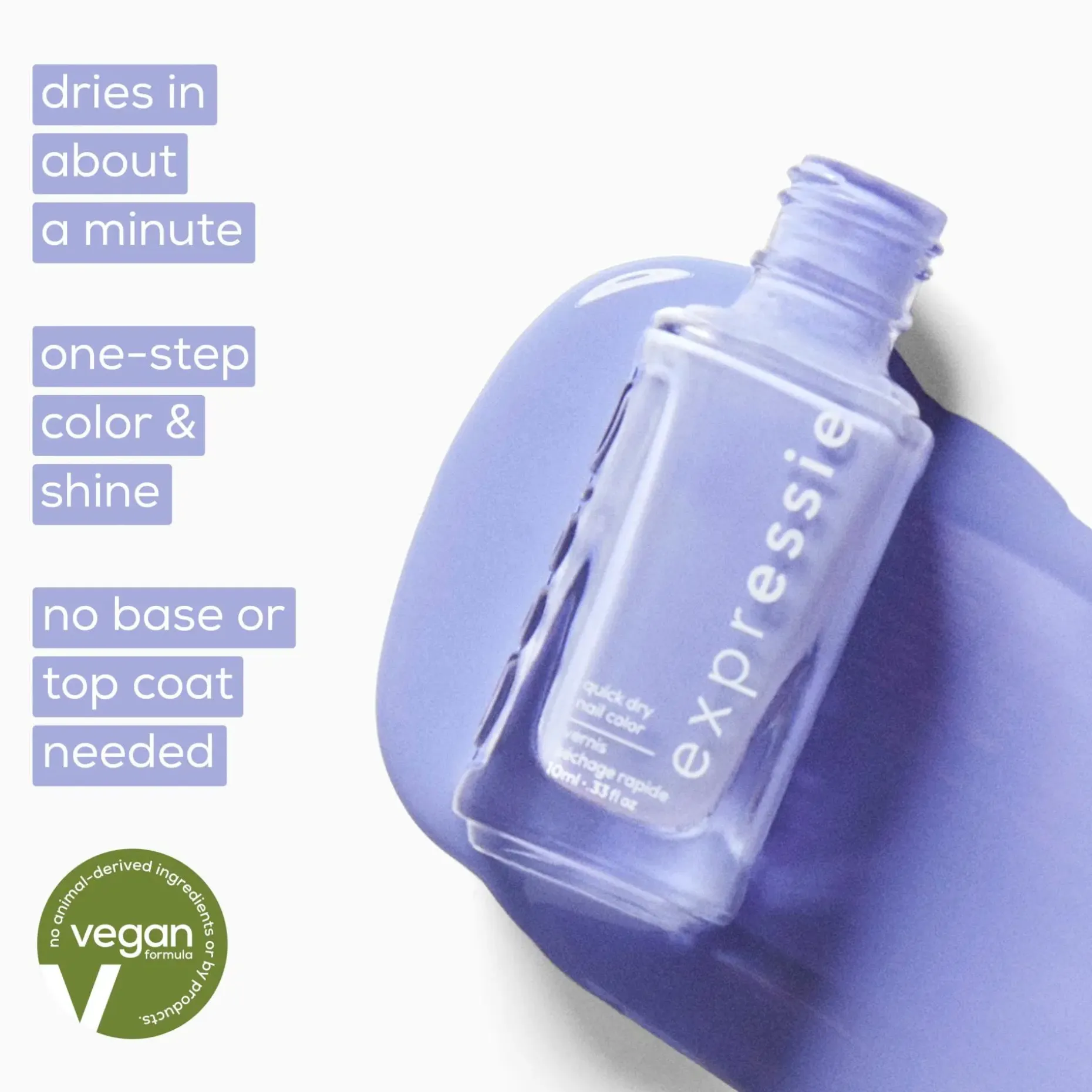 essie expressie 10 second hand, first love kynsilakka 10ml