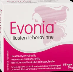 Evonia Hiusten Tehoravinne camelina-vitamiinikapseli 56 kaps