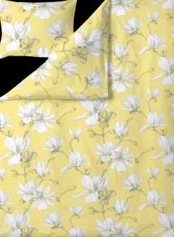 Finlayson satiini pussilakanasetti Magnolia 150X210+50X60 keltainen
