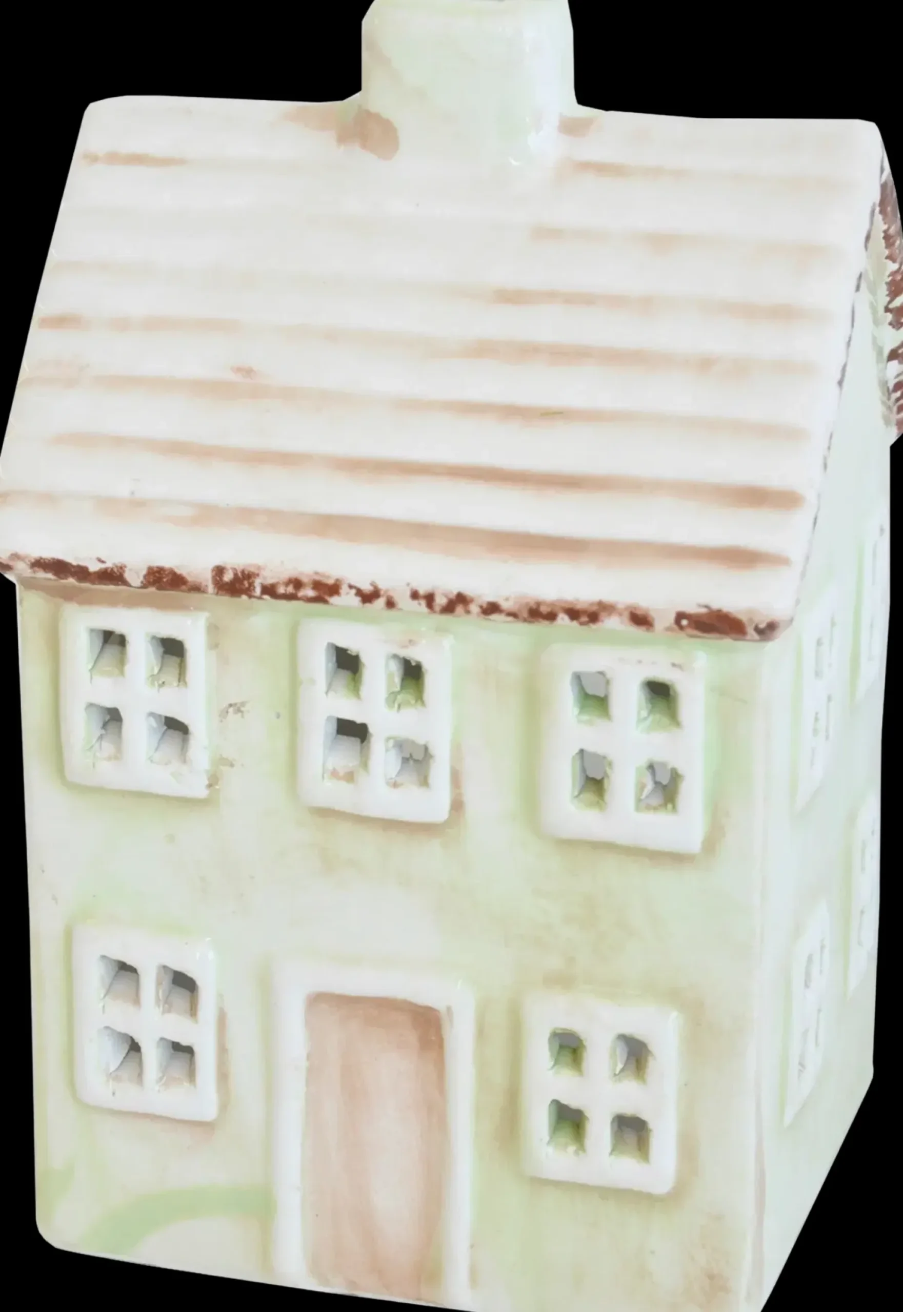 Finnmari talolyhty 9,5x9x10 cm keraaminen vihreä