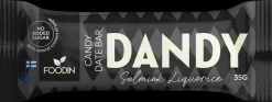 Foodin Dandy Candy Bar, Salmiak Liquorice, 35 g