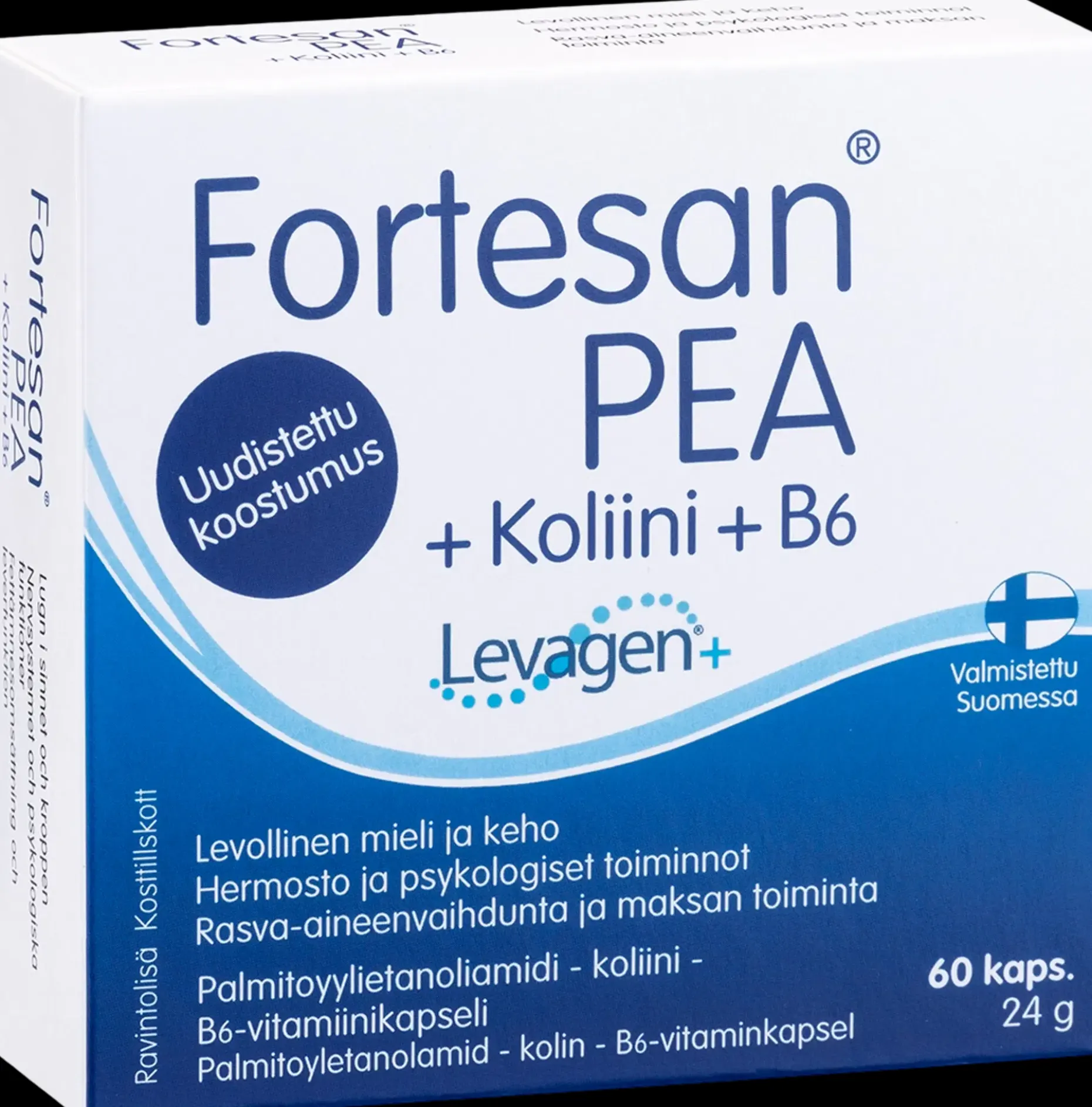 Fortesan PEA + Koliini + B6 Palmitoyylietanoliamidi - koliini - B6-vitamiinikapseli 60 kaps