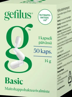 Gefilus Basic kapseli maitohappobakteerivalmiste 50kaps 14g ravintolisä