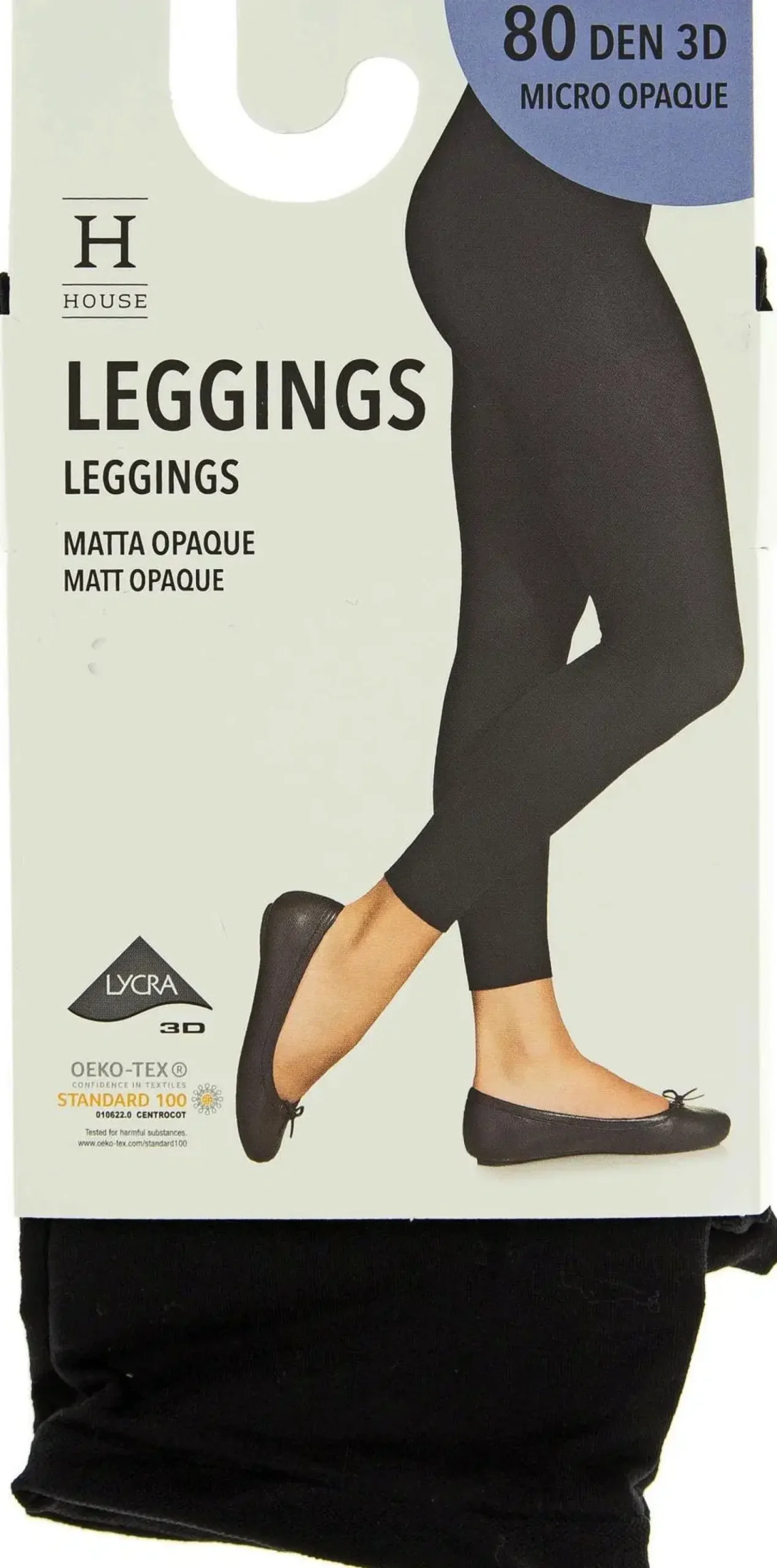House naisten leggingsit Opaque 80 den 3D