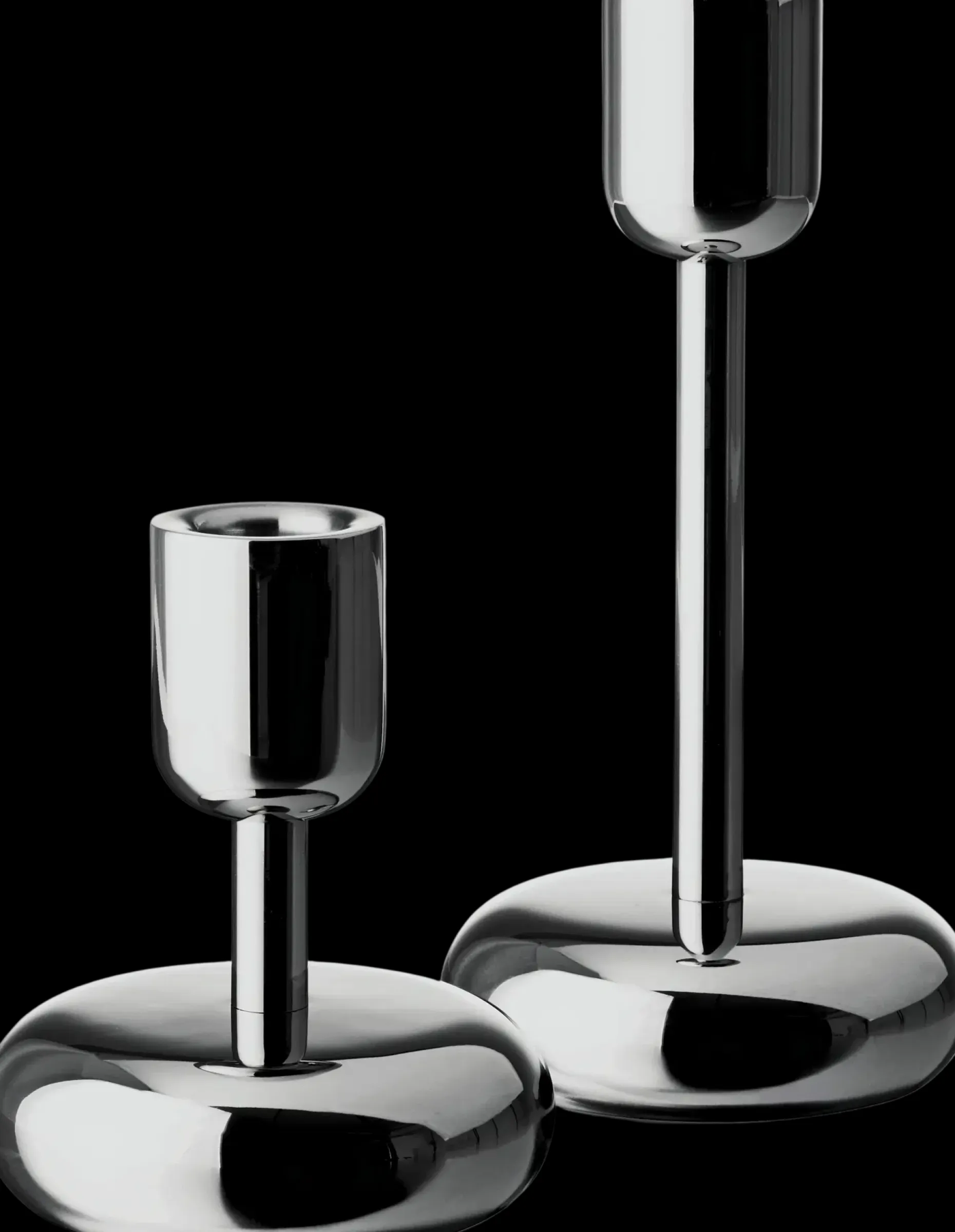 Iittala Nappula kynttilänjalka 107mm teräs