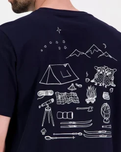 Knowledge cotton apparel Regenerative Organic Cotton Back Print T-Shirt GOTS t-paita