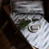 Lapuan Kankurit Hohto saunatyyny valko-harmaa pellava-puuvilla
