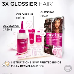 L'Oréal Paris Casting Crème Gloss 100 Black Licorne semi-permanent hiusväri normaaleille hiuksille 1 pce