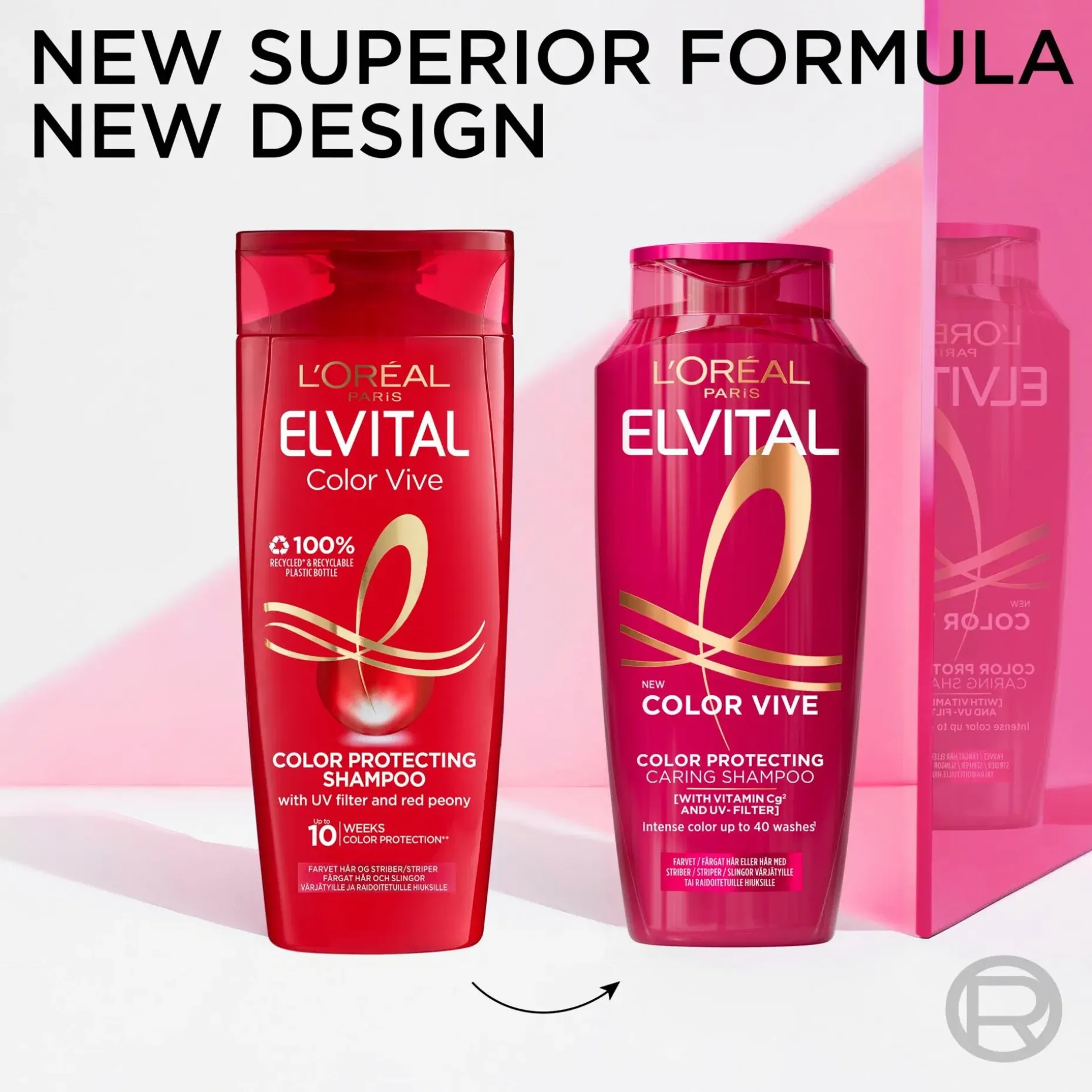 L'Oréal Paris Elvital Color-Vive Shampoo värjätyille ja raidoitetuille hiuksille 250ml