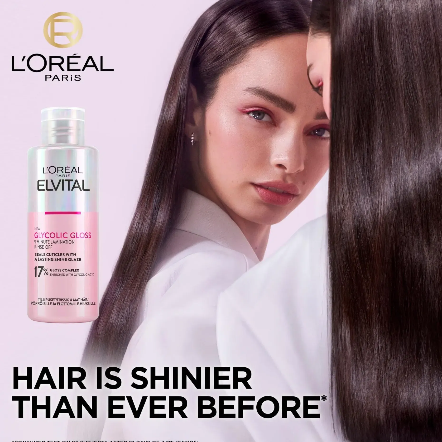 L'Oréal Paris Elvital 200ml Glycolic Gloss huuhdeltava käsittely kiillottomille hiuksille 200ml