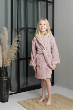 Luin Living lasten kylpytakki 150cm dusty rose