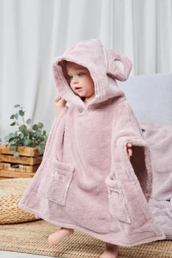 Luin Living lasten ponchopyyhe 1-5 v. Dusty Rose