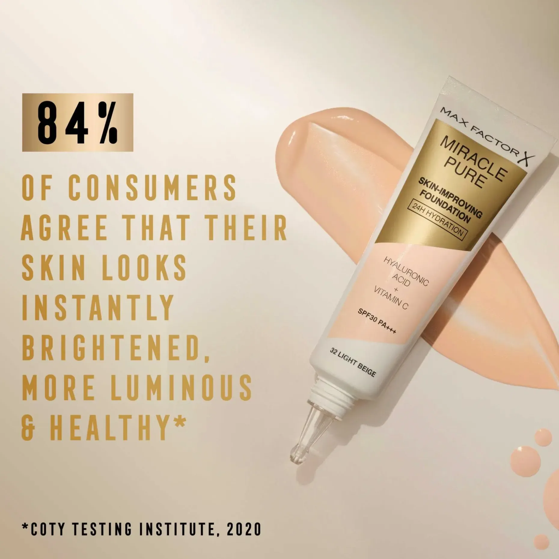 Max Factor Miracle Pure Foundation 30 ml 45 Warm Almond
