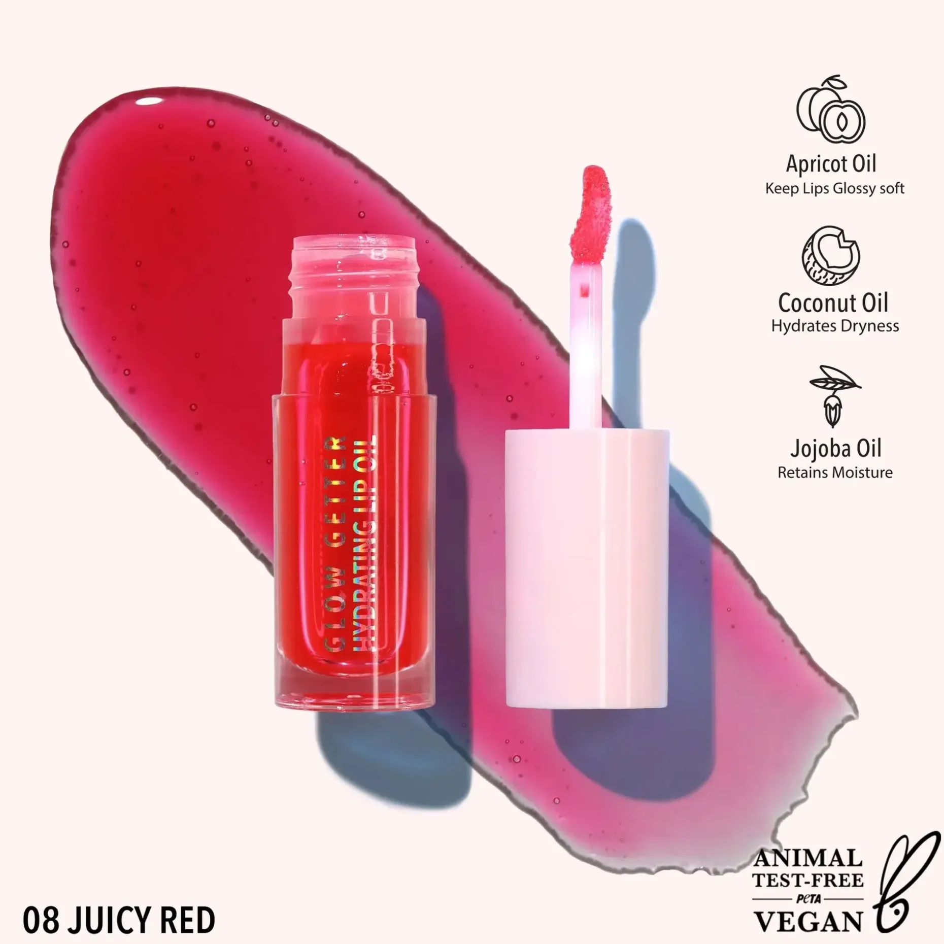 MOIRA Glow Getter Hydrating Oil huuliöljy 4,6 ml