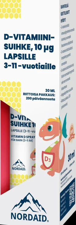 Nordaid D-vitamiinisuihke lapsille (3-11 -vuotiaille) 30 ml