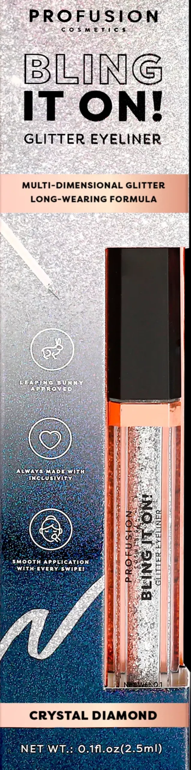 Profusion Cosmetics Bling It On Glitter Liquid Eyeliner rajausväri 2,5 ml