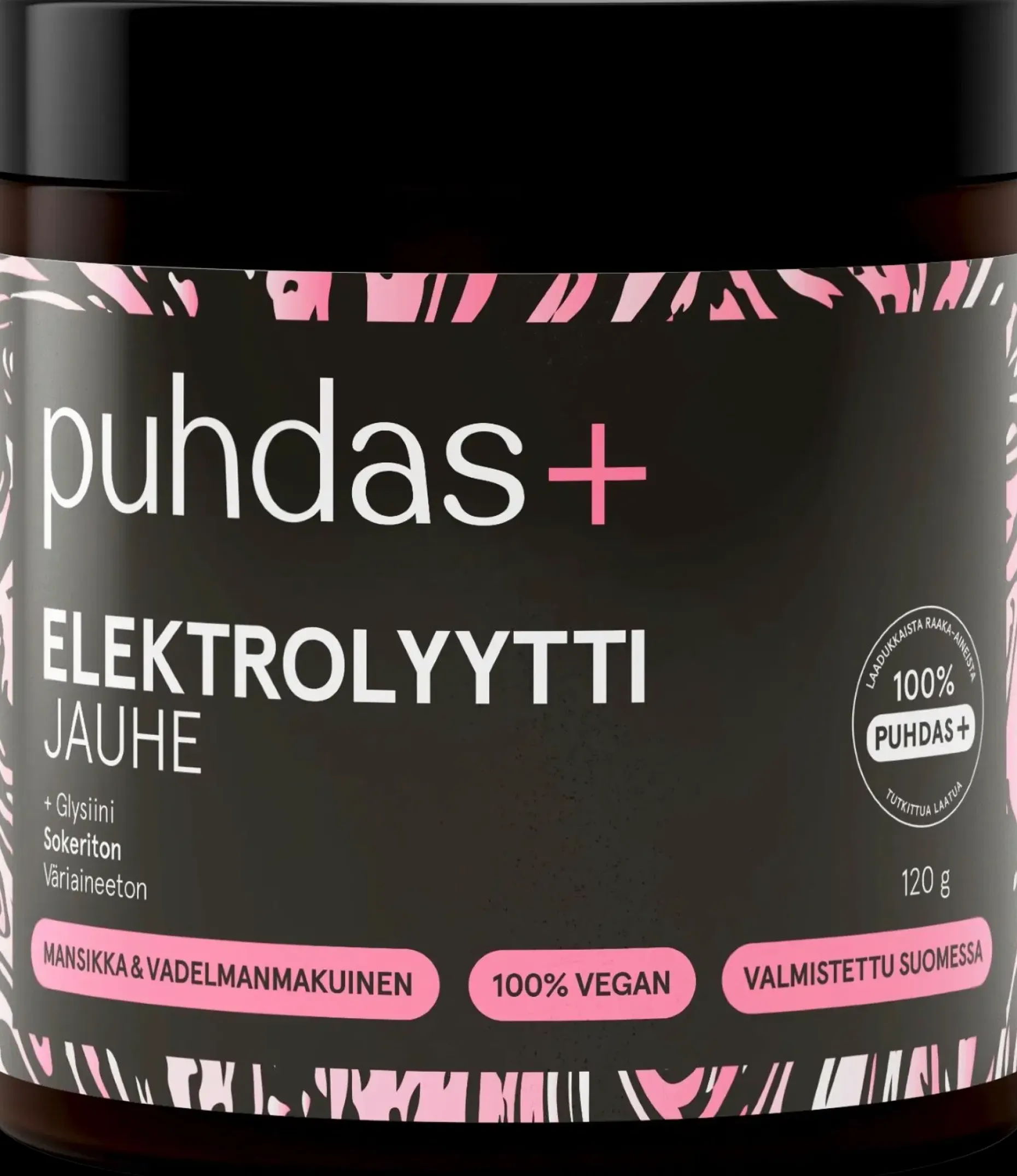 Puhdas+ Elektrolyyttijauhe Mansikka-Vadelma 120 g