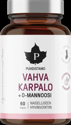 Puhdistamo Vahva Karpalo + D-mannoosi 60 kaps