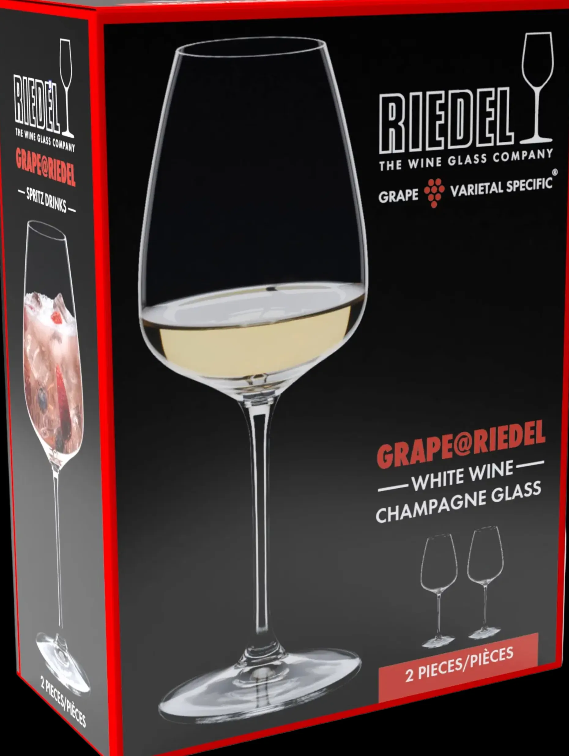 Riedel Grape@Riedel White Wine/Champagne Glass/Rosé/Spritz Drinks valkoviinilasi 2 kpl