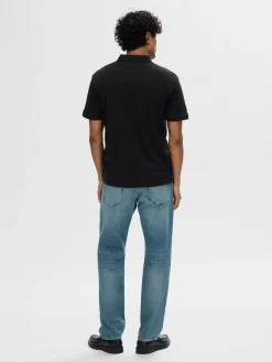 SELECTED HOMME Slhfave zip ss polo pikee