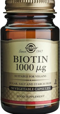 Solgar Biotiini 1000 mcg ravintolisä 50 kaps.