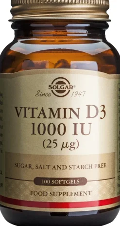Solgar D3-vitamiini 25 mcg 100 kaps.