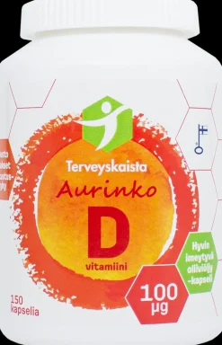 Terveyskaista Aurinko D 100 µg 150 kaps. extra virgin oliiviöljy