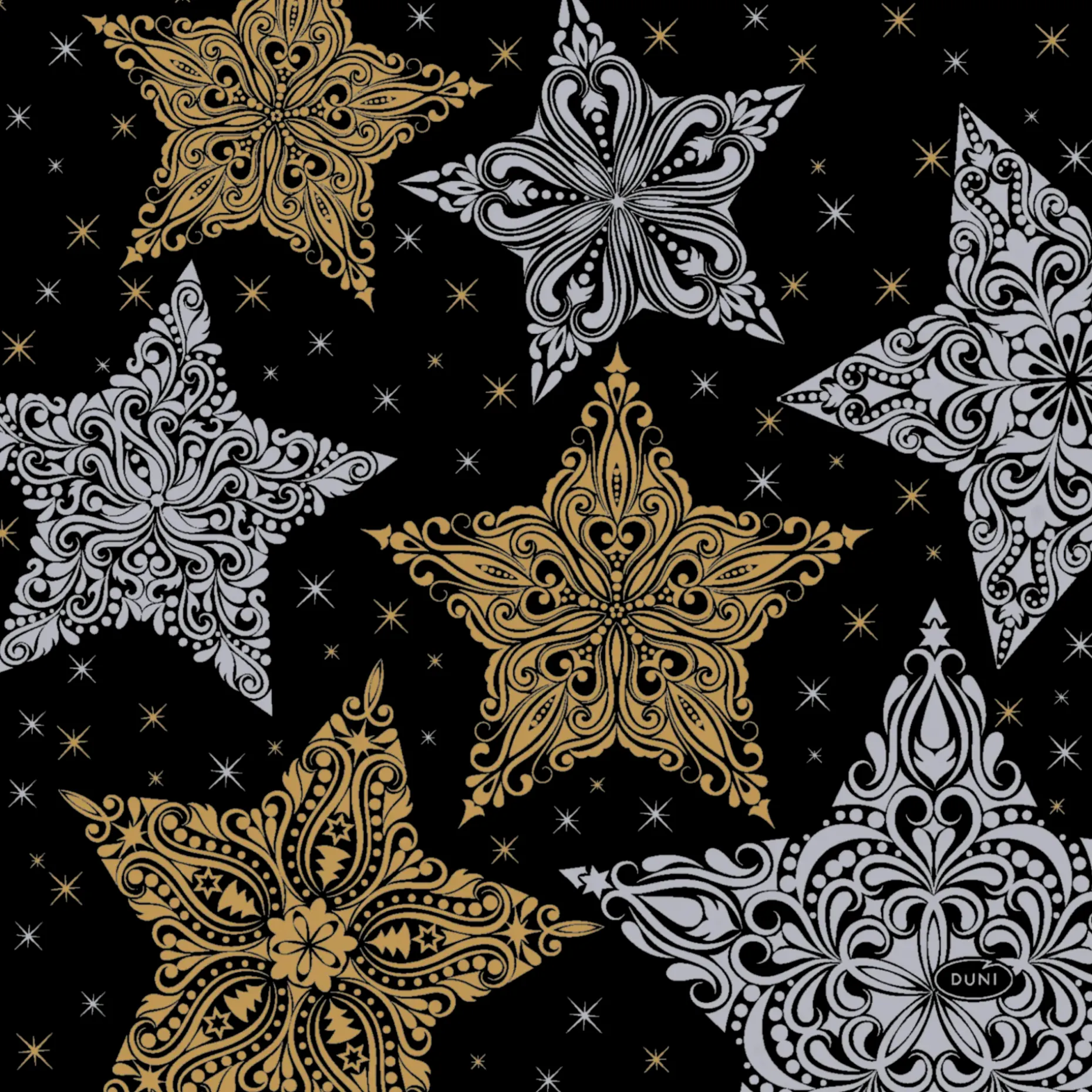 Tissue-lautasliina 33 x 33 cm Snowstars White 3-krs, 20 kpl