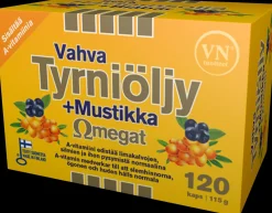 Vahva Tyrniöljy+Mustikka Omegat 120 kaps - ravintolisä Via Naturale