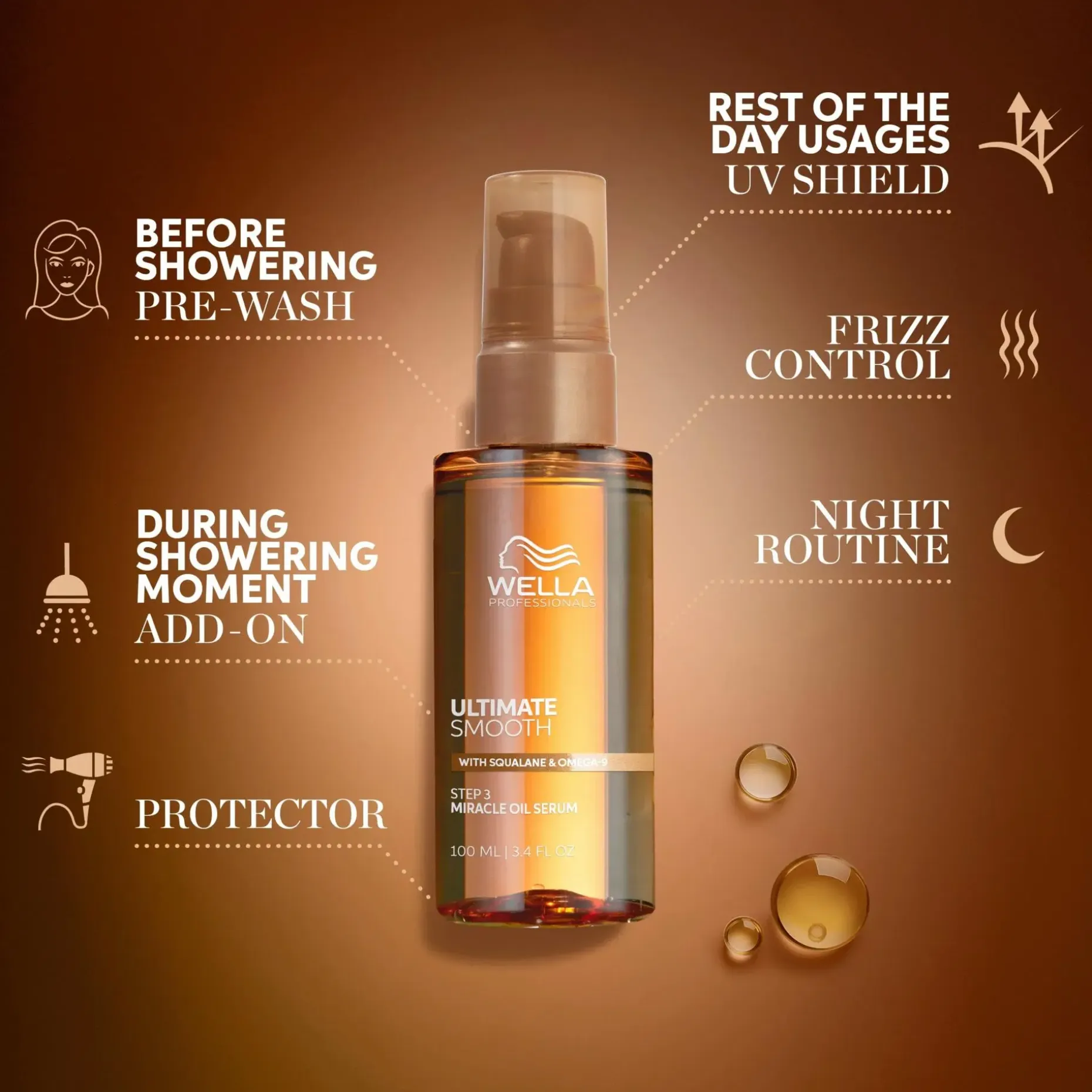 Wella Professionals Ultimate Smooth Miracle Oil Serum hiusöljy 100ml