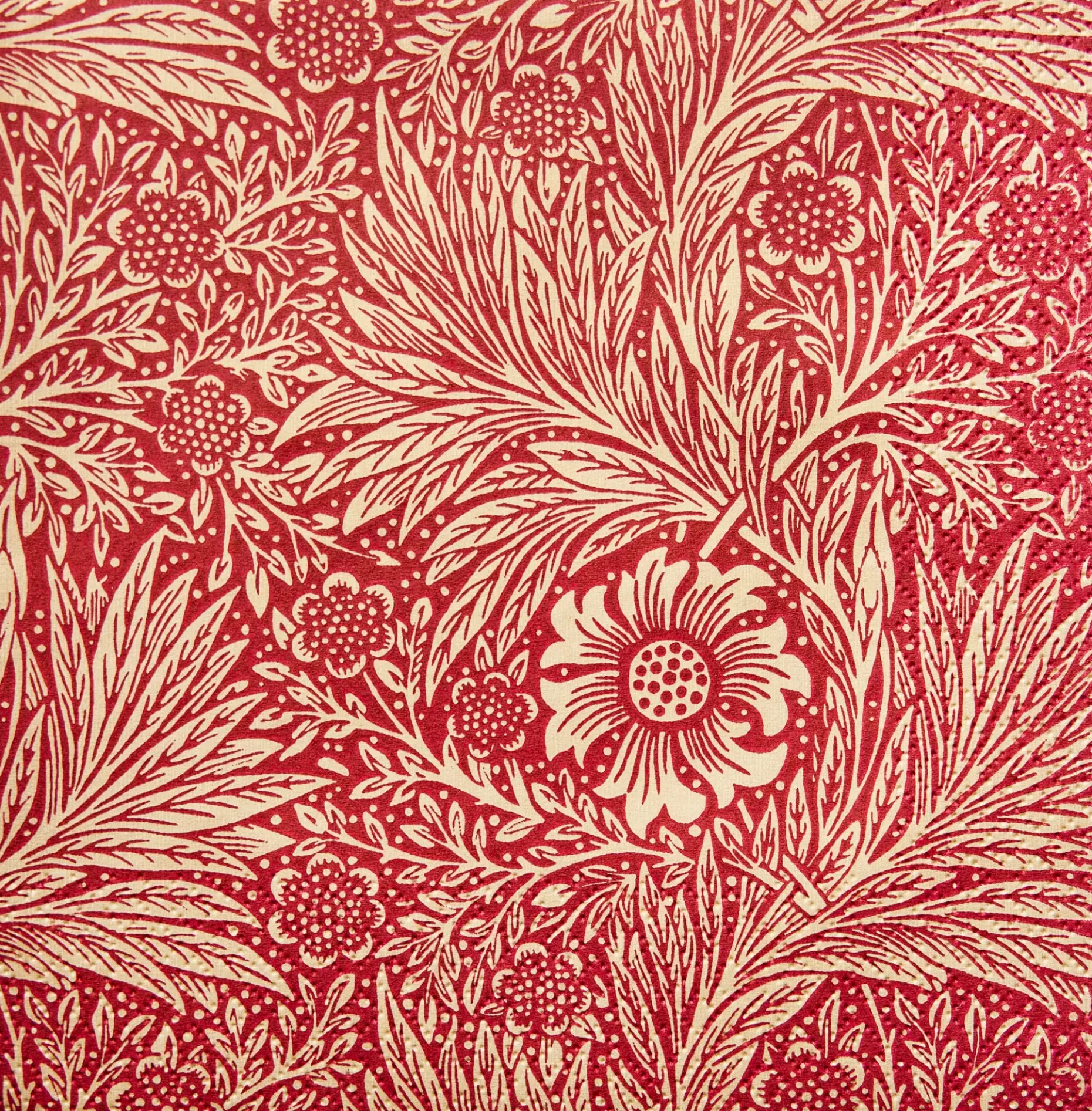 William Morris Marigold punainen lautasliina 20kpl/33cm