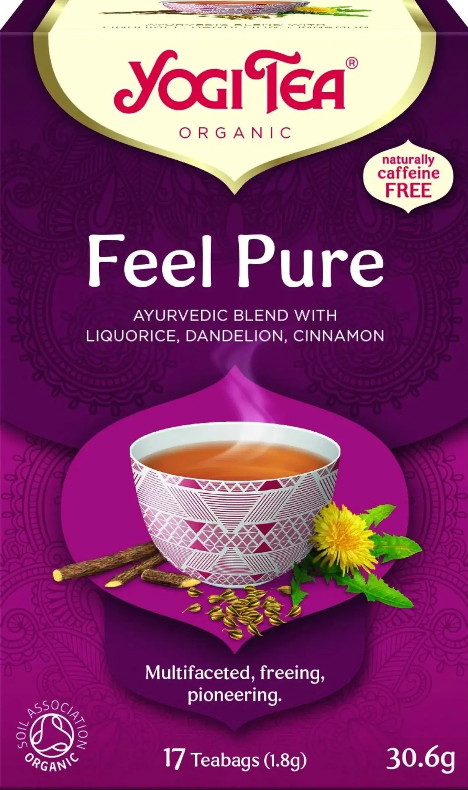 Yogi Tea Luomu Feel Pure Yrtti-maustetee Ayurvedinen 17x1,8g